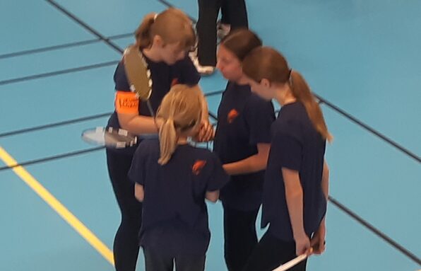 L'équipe en concertation pendant la minute coaching