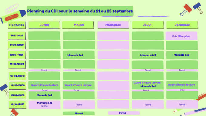 Rose et Crème Illustration Vide Leçon hebdomadaire Calendrier (11).png